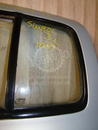 Стекло двери задней левой форточка Renault Symbol 1
