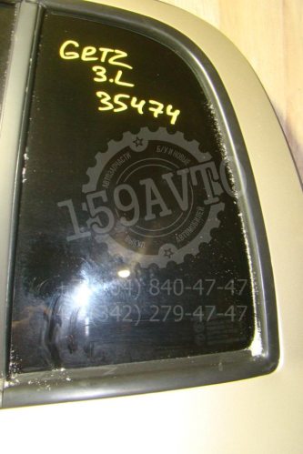 Стекло двери задней левой форточка Hyundai Getz TB